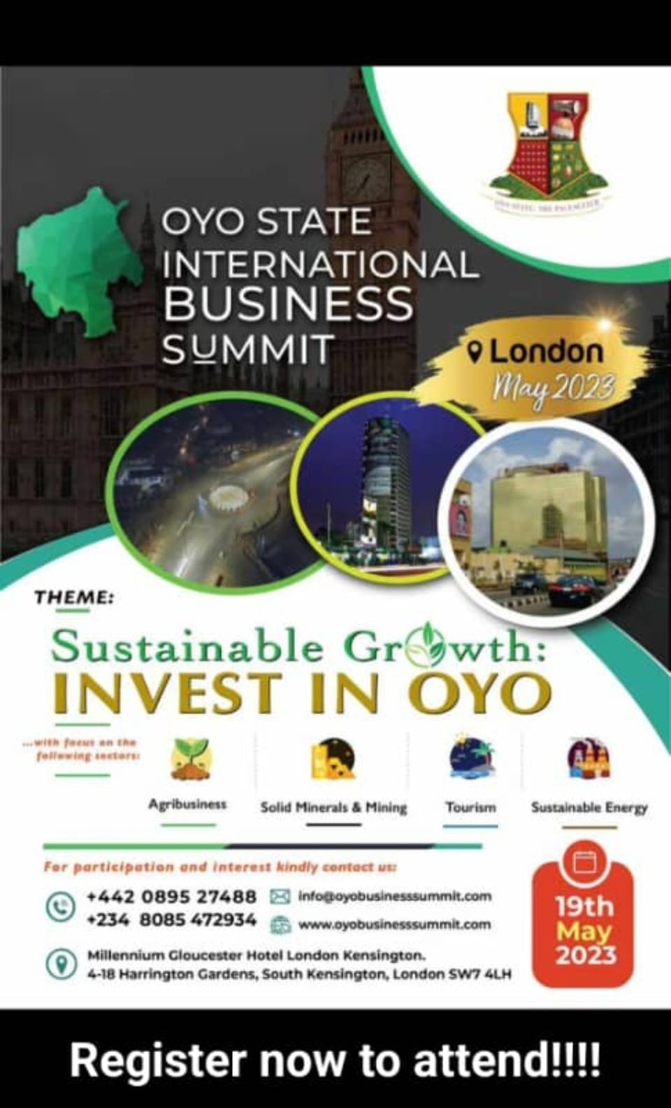 Oyo State International Business Summit — London promotional artwork