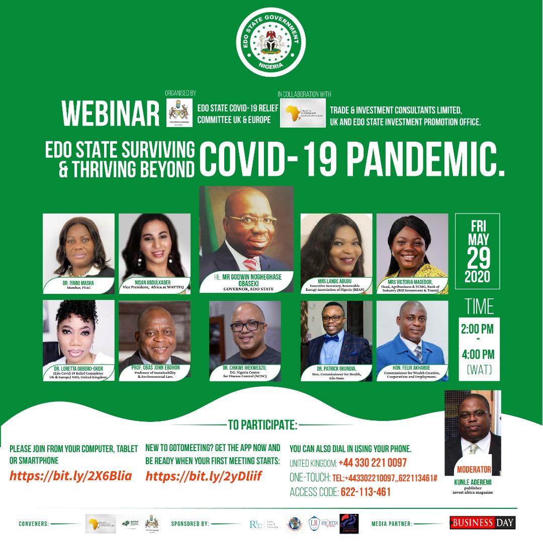 Edo State: Surviving & Thriving Beyond the COVID-19 Pandemic promotional artwork