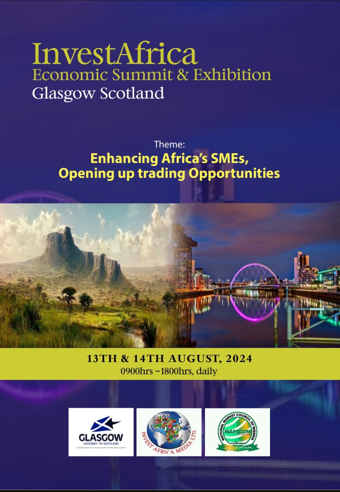 InvestAfrica Economic Summit & Exhibition — Glasgow promotional artwork